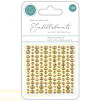 Craft Consortium - The Essential Embellishments - Adhesive Pearls - Gold