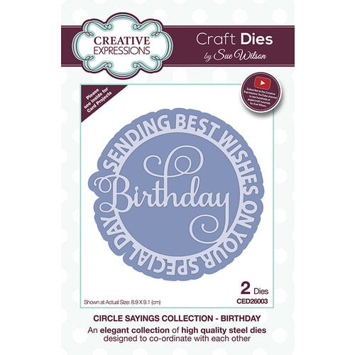 Creative Expressions - Craft Dies - Circle Sayings - Birthday