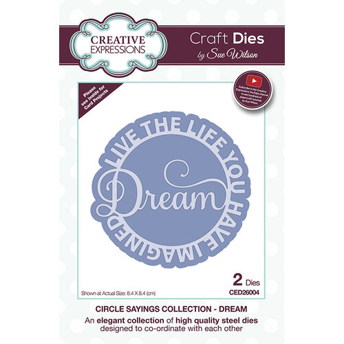 Creative Expressions - Craft Dies - Circle Sayings - Dream