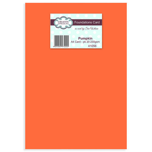 Creative Expressions - A4 Foundation Cards - 20 Pack - Pumpkin