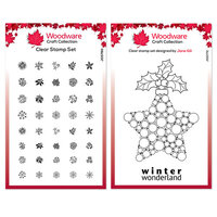 Woodware - Clear Photopolymer Stamps - Bubble Bauble Holly and Bubble Tops Bundle