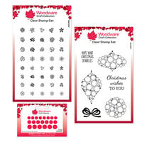 Woodware - Clear Photopolymer Stamps and Bubble Craft Die - Bubble Mini Baubles Complete Bundle