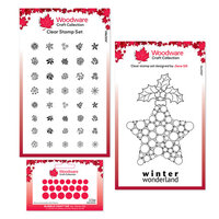 Woodware - Clear Photopolymer Stamps and Bubble Craft Die - Bubble Bauble and Holly Complete Bundle
