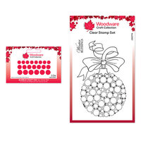 Woodware - Clear Photopolymer Stamps and Bubble Craft Die - Bubble Bauble and Ribbon Bundle