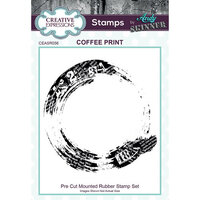 Creative Expressions - Pre-Cut Mounted Rubber Stamps - Coffee Print