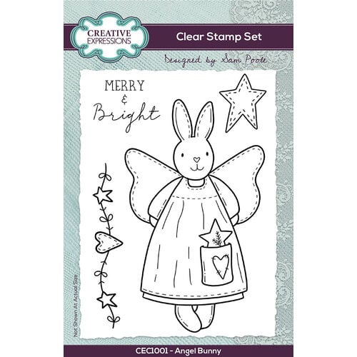 Creative Expressions - Christmas - Clear Photopolymer Stamps - Angel Bunny