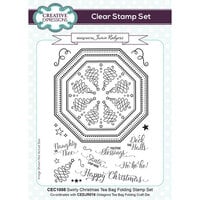 Creative Expressions - Tea Bag Folding Collection - Clear Photopolymer Stamps - Swirly Christmas