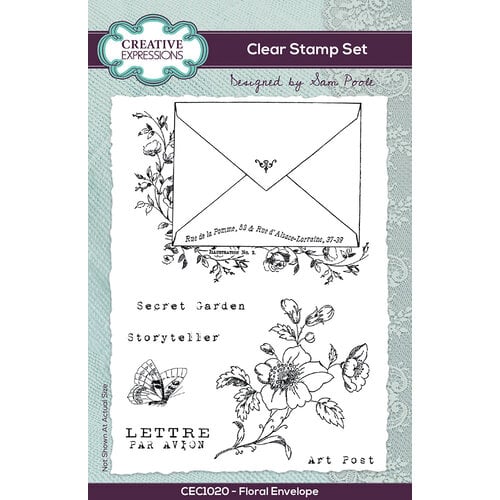 Creative Expressions - Clear Photopolymer Stamps - Floral Envelope
