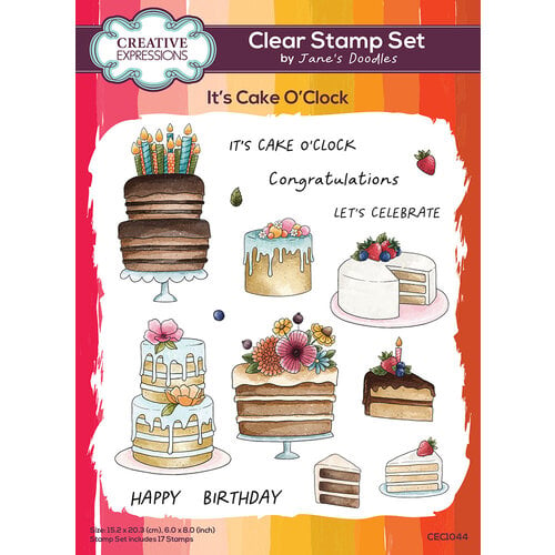 Creative Expressions - Clear Photopolymer Stamps - It's Cake O'clock