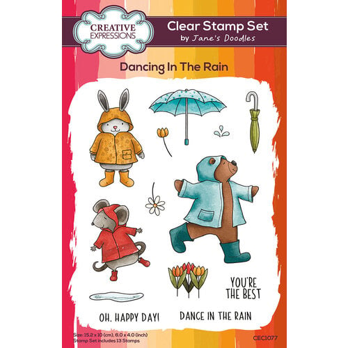 Creative Expressions - Clear Photopolymer Stamps - Dancing In The Rain