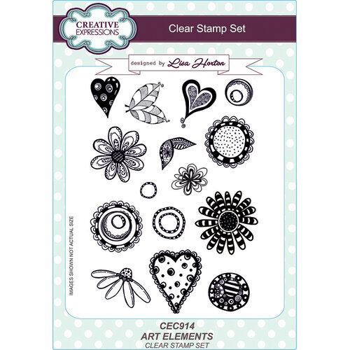 Creative Expressions - Clear Acrylic Stamps - A5 - Art Elements