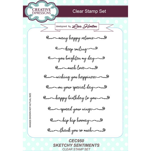 Creative Expressions - Clear Photopolymer Stamps - Sketchy Sentiments