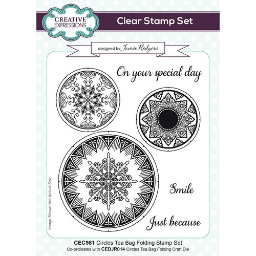 Creative Expressions - Tea Bag Folding Collection - Clear Photopolymer Stamps - Circles