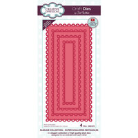 Creative Expressions - Craft Dies - Slimline - Outer Scalloped Rectangle