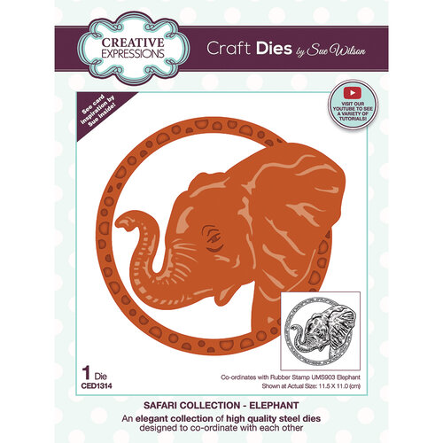 Creative Expressions - Safari Collection - Craft Dies - Elephant