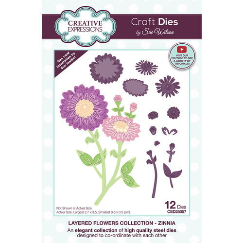 Creative Expressions - Layered Flowers Collection - Craft Dies - Zinnia