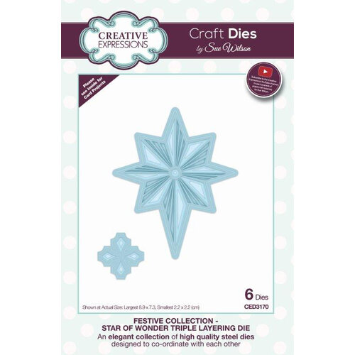 Creative Expressions - Christmas - Festive Collection - Triple Layering Craft Die - Star Of Wonder
