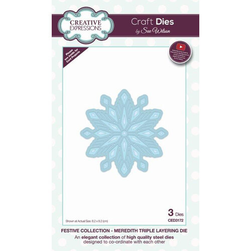 Creative Expressions - Christmas - Festive Collection - Triple Layering Craft Die - Meredith