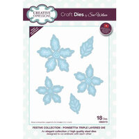 Creative Expressions - Christmas - Festive Collection - Triple Layering Craft Die - Poinsettia