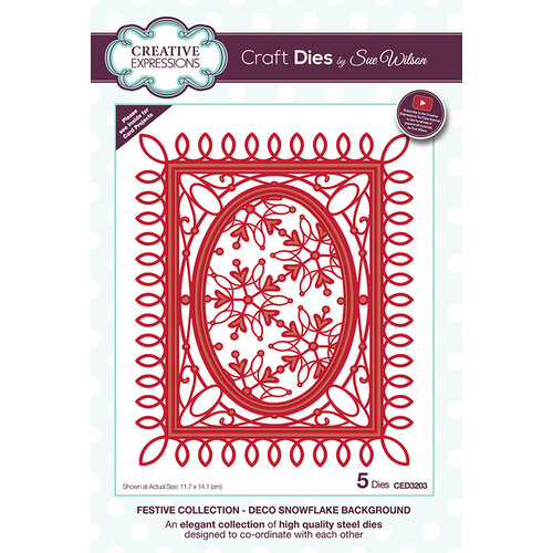 Creative Expressions - Festive Collection - Christmas - Craft Die - Deco Snowflake Background