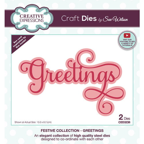 Creative Expressions - Festive Collection - Christmas - Craft Dies - Greetings