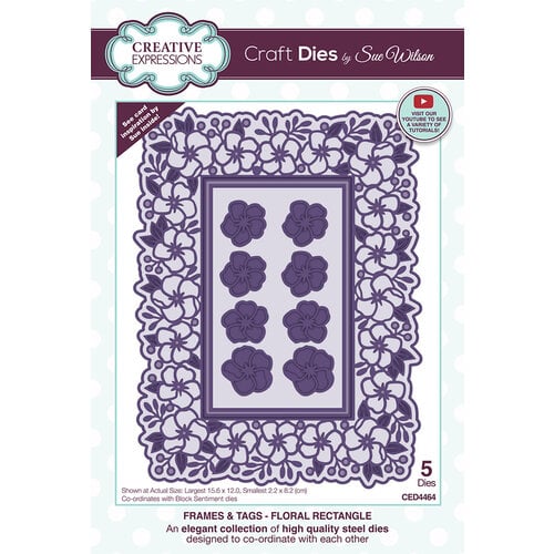 Creative Expressions - Craft Dies - Frames and Tags - Floral Rectangle