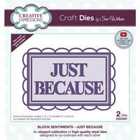 Creative Expressions - Craft Dies - Block Sentiments - Just Because