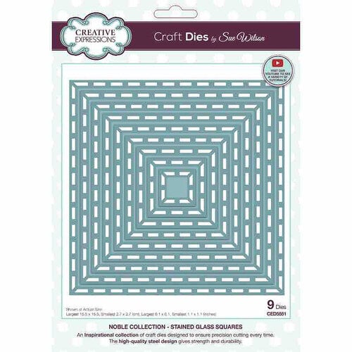 Creative Expressions - Craft Dies - Noble Stained Glass Squares