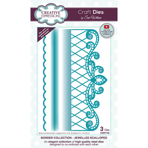 Creative Expressions - Craft Dies - Jewelled Scalloped Border