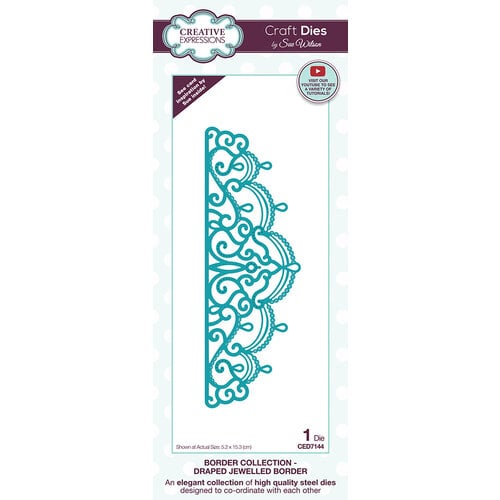 Creative Expressions - Border Collection - Craft Dies - Draped Jewelled Border