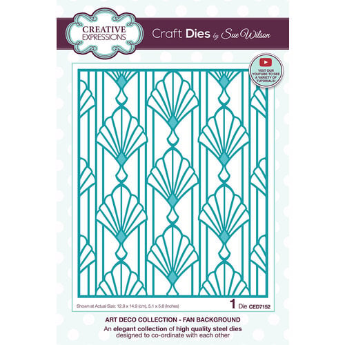 Creative Expressions - Art Deco Collection - Craft Dies - Fan Background