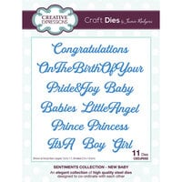 Creative Expressions - Sentiments Collection - Craft Dies - New Baby
