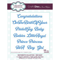 Creative Expressions - Sentiments Collection - Craft Dies - New Baby