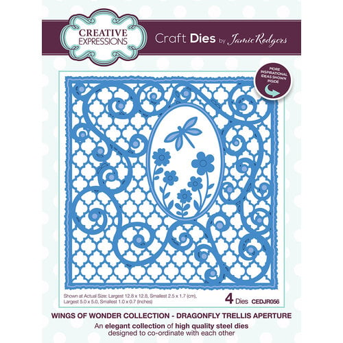 Creative Expressions - Wings Of Wonder Collection - Craft Dies - Dragonfly Trellis Aperture