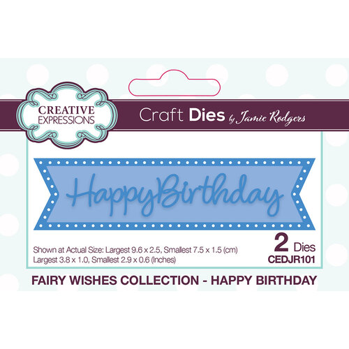 Creative Expressions - Fairy Wishes Collection - Craft Dies - Happy Birthday