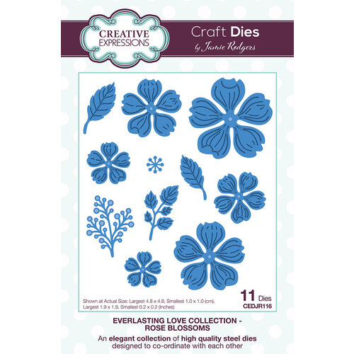 Creative Expressions - Everlasting Love Collection - Craft Dies - Rose Blossoms