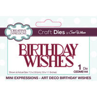 Creative Expressions - Art Deco Collection - Craft Dies - Mini Expressions - Art Deco Birthday Wishes