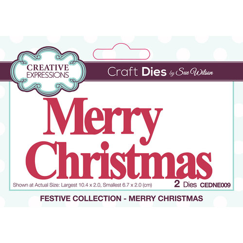 Creative Expressions - Festive Collection - Craft Dies - Merry Christmas