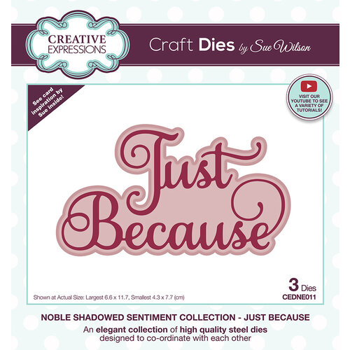 Creative Expressions - Craft Dies - Shadowed Sentiment - Just Because