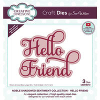 Creative Expressions - Craft Dies - Shadowed Sentiment - Hello Friend