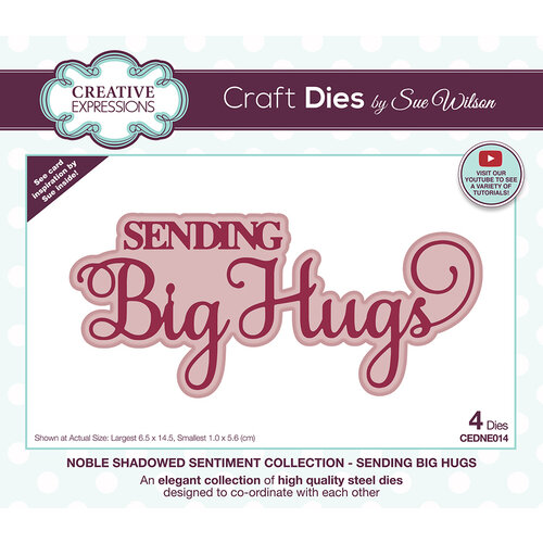 Creative Expressions - Craft Dies - Shadowed Sentiment - Sending Big Hugs