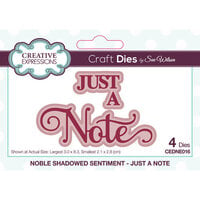Creative Expressions - Craft Dies - Noble Shadowed Sentiment - Just A Note
