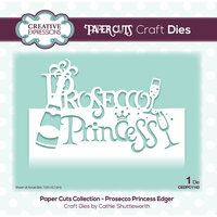 Creative Expressions - Paper Cuts Collection - Craft Dies - Prosecco Princess Edger