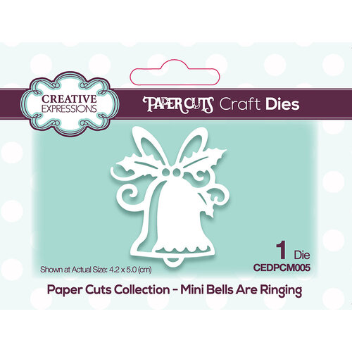 Creative Expressions - Paper Cuts Collection - Christmas - Craft Dies - Mini Bells Are Ringing