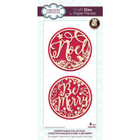 Creative Expressions - Paper Panda Collection - Craft Dies - Christmas Baubles Noel and Be Merry
