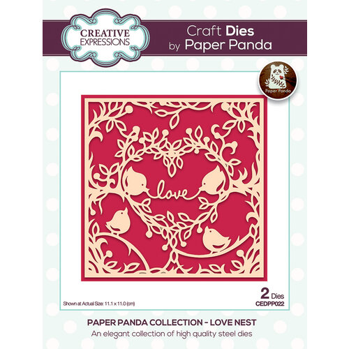 Creative Expressions - Paper Panda Collection - Craft Dies - Love Nest