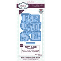 Creative Expressions - Big Bold Words Collection - Craft Dies and Clear Photopolymer Stamp Set - Because Word