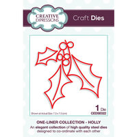 Creative Expressions - One Liner Collection - Christmas - Craft Dies - Holly