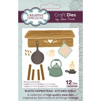 image of Creative Expressions - Rustic Homestead Collection - Craft Dies - Kitchen Shelf