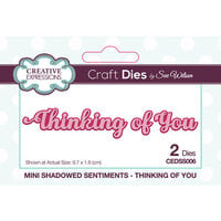 Creative Expressions - Craft Dies - Mini Shadowed Sentiments - Thinking of You